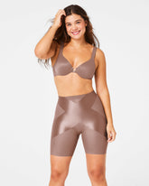 SPANXshapeâ„¢ Satin-Xâ„¢ Mid-Thigh Short | Cafe Au Lait