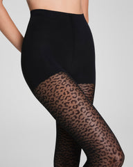 SPANXshape™ Leopard Fishnet Stockings | Very Black