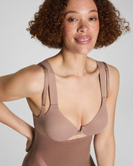 SPANXsupersculpt™ Transform Open-Bust Mid-Thigh Bodysuit | Cafe Au Lait