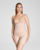SPANXsupersculptâ„¢ Transform Open-Bust Mid-Thigh Bodysuit | Champagne Beige