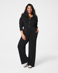 SPANX AirEssentials® Long Sleeve Wide Leg Jumpsuit | Very Black