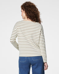 SPANX AirEssentials® Boat Neck Top | Fawn Stripe
