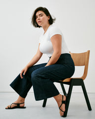 SPANXshape™ Original EveryWear Zero Waistband Cropped Wide Leg Jeans | Raw Indigo