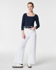 Stretch Rib Long-Sleeve Top