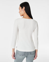 Stretch Rib Long-Sleeve Top | Powder