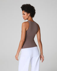 SPANXsmooth™ Jersey High Neck Tank | Smoke