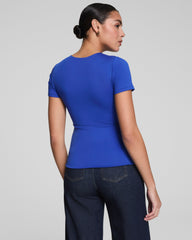 SPANXsmooth™ Jersey Crewneck Tee | Cerulean Blue