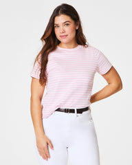 SPANX® Cotton Crewneck Tee | Fleur Stripe