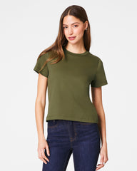 SPANX® Cotton Crewneck Tee | Dark Pine