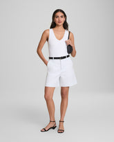 SPANXsmoothâ„¢ Jersey V-Neck Thong Bodysuit | Classic White