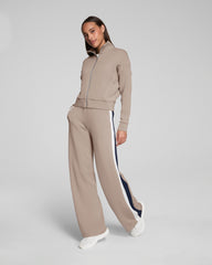 SPANX AirEssentials® Colorblock Wide Leg Track Pant | Ashwood/Powder/Timeless Navy