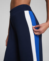 SPANX AirEssentials® Colorblock Wide Leg Track Pant | Timeless Navy/Powder/Cerulean