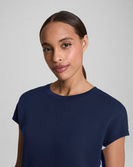 SPANX AirEssentials® Colorblock Mini T-Shirt Dress | Timeless Navy/Powder/Cerulean