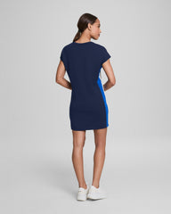 SPANX AirEssentials® Colorblock Mini T-Shirt Dress | Timeless Navy/Powder/Cerulean