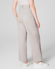 SPANXsupersmooth™ Stretch Twill Cropped Wide Leg Pant | Bone