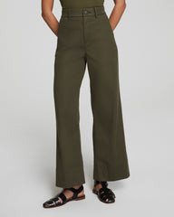 SPANXsupersmooth™ Stretch Twill Cropped Wide Leg Pant | Dark Pine