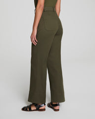 SPANXsupersmooth™ Stretch Twill Cropped Wide Leg Pant | Dark Pine