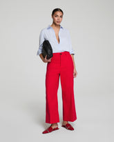 SPANXsupersmoothâ„¢ Stretch Twill Cropped Wide Leg Pant | Spanx Red