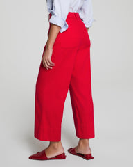 SPANXsupersmooth™ Stretch Twill Cropped Wide Leg Pant | Spanx Red
