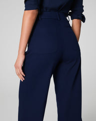 SPANXsupersmooth™ Stretch Twill Cropped Wide Leg Pant | Timeless Navy