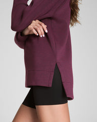 SPANX AirEssentials® Brushed Half Zip Tunic | Plum Berry Heather