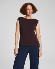 SPANX® Sleek Jersey High Neck Tee
