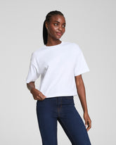 SPANX® Cotton Cropped Tee | Classic White