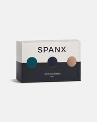 SPANXsmooth™ Fit-To-You Thong 3-Pack Box | Emerald Bay/Timeless Navy/Cafe Au Lait
