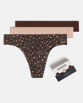 SPANXsmooth™ Fit-To-You Thong 3-Pack Box | Iconic Leopard/Naked 2.0/Espresso