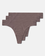 SPANXsmooth™ Fit-To-You Modal Thong 3-Pack Box | Smoke