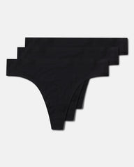 SPANXsmooth™ Fit-To-You Modal Thong 3-Pack Box | Very Black
