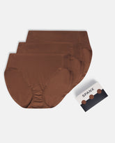 SPANXsmooth™ Fit-To-You Supima® Cotton Brief 3-Pack | Chestnut Brown