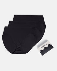 SPANXsmooth™ Fit-To-You Supima® Cotton Brief 3-Pack | Very Black