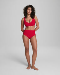SPANXshape™ Swim Pique Hi-Rise Cheeky Bottom | Spanx Red