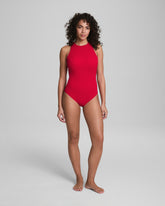 SPANXshapeâ„¢ Swim Pique High Neck One-Piece | Spanx Red