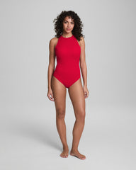 SPANXshape™ Swim Pique High Neck One-Piece | Spanx Red