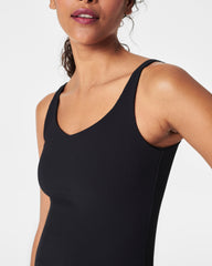 SPANX® Get Moving Contour Rib Shelf Tank | Very Black