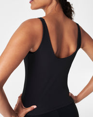 SPANX® Get Moving Contour Rib Shelf Tank | Very Black