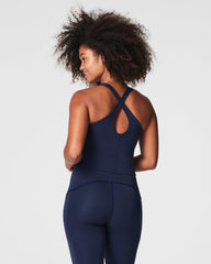 SPANX® Get Moving Contour Crossback Shelf Tank | Timeless Navy