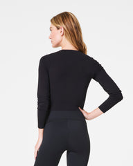 SPANX® Better Base Long Sleeve Wrap Top | Very Black