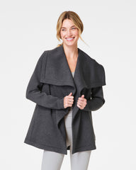 SPANX AirEssentials® Open Wrap Cardigan | Dark Heather Grey
