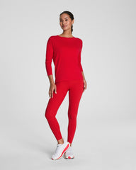 SPANX® Outpace Long Sleeve Top | Spanx Red