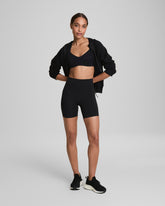 SPANXshapeâ„¢ CoreLuxe Bike Short with Mid-Tummy Compression, 6" | Very Black
