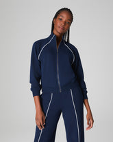 SPANX AirEssentials® Pique Full Zip Track Jacket | Timeless Navy