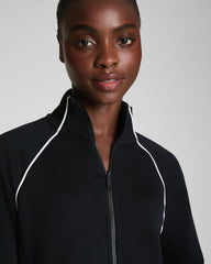 SPANX AirEssentials® Pique Full Zip Track Jacket | Very Black