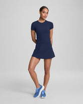 SPANXshapeâ„¢ Get Moving Rib Skort, 15" | Timeless Navy
