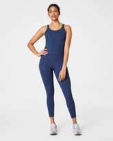 SPANXshapeâ„¢ CoreLuxe 7/8 Leggings with Mid-Tummy Compression | Faded Indigo