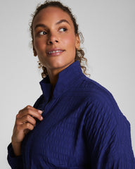 SPANX® Get Moving Textured Half Zip | Midnight Iris