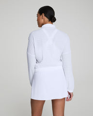 SPANX® Get Moving Textured Half Zip | Vivid White