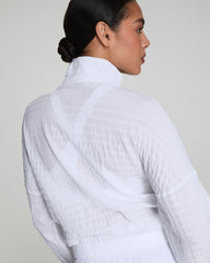SPANX® Get Moving Textured Half Zip | Vivid White